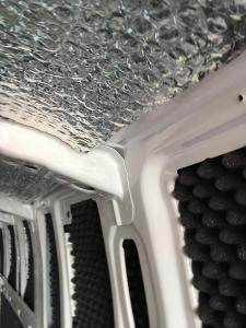 Several layers of sound and thermal insulation.