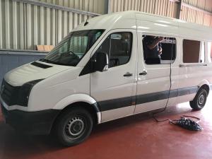 The first time we saw it with the windows cut in was a bit of a shock.