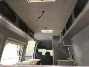 Early shot of the overhead storage.